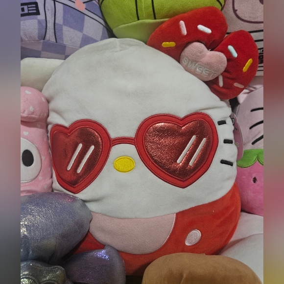 Hello Kitty 14" Wearing Red Dress & Sunglasses Squishmallow - Picture 2 of 4
